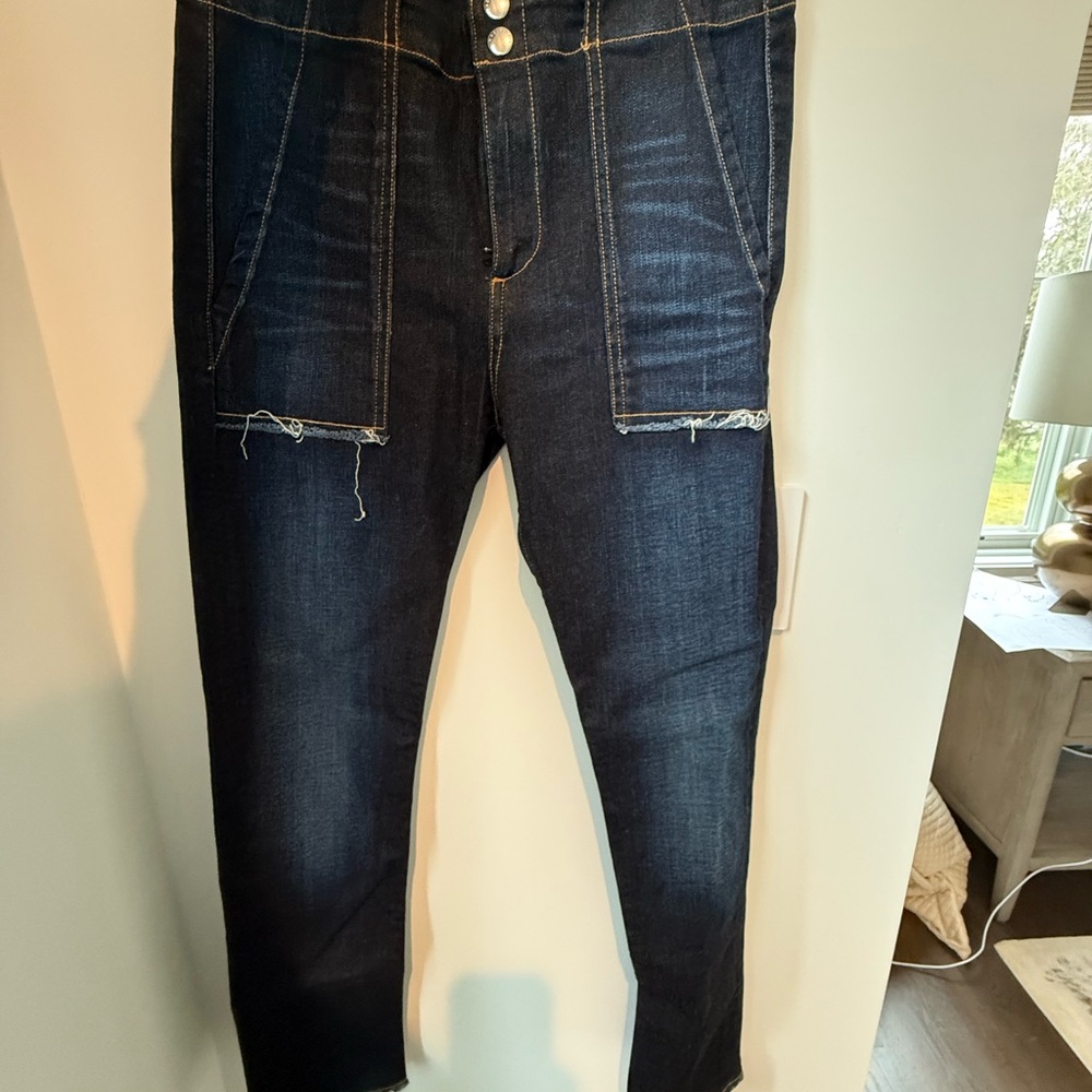 Rag & Bone Blue Straight Leg Jeans